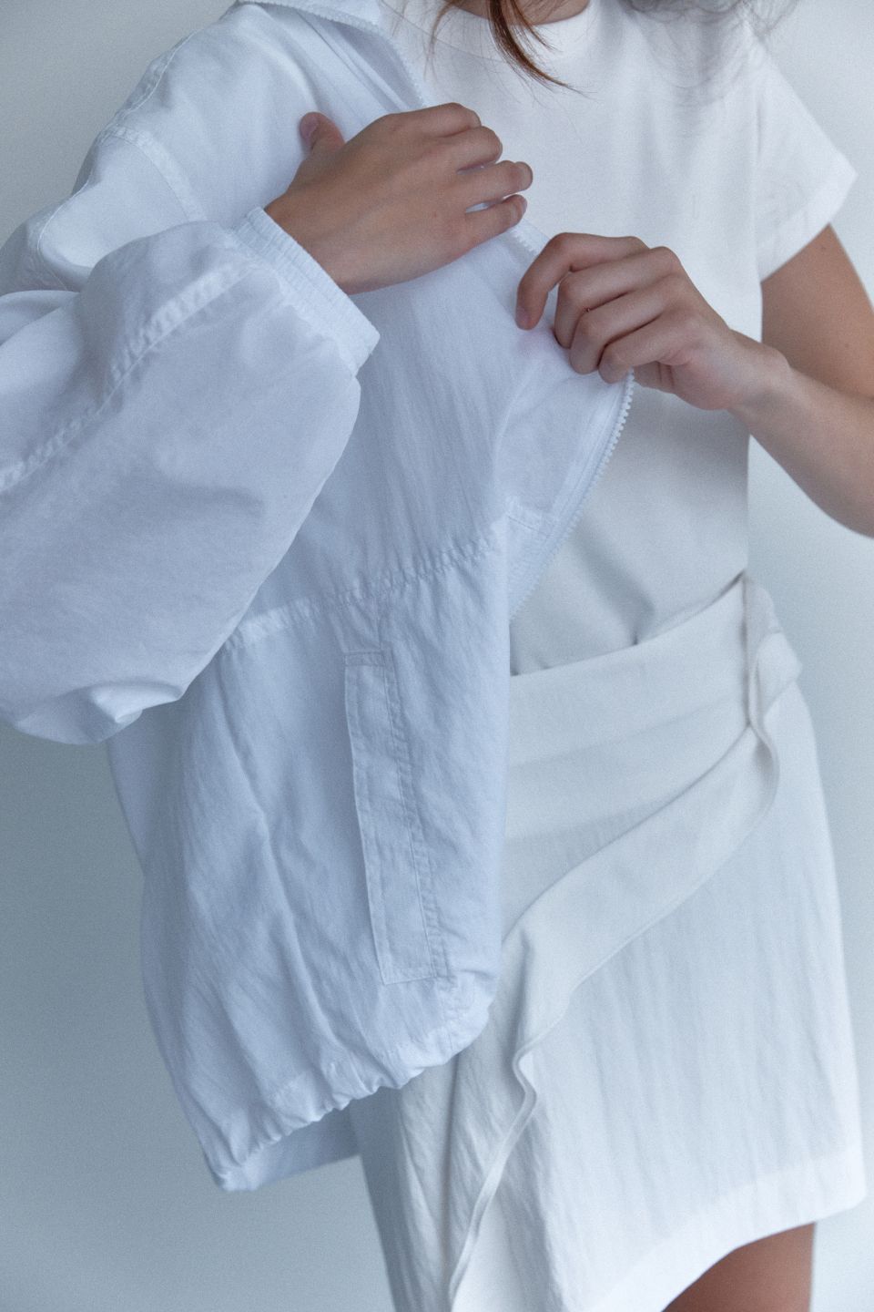 ★LOW CLASSIC★ LC BACK POCKET NYLON JACKETWHITE LC242_JP01W MUSINSA公式 | LOW CLASSIC LC BACK POCKET NYLON
