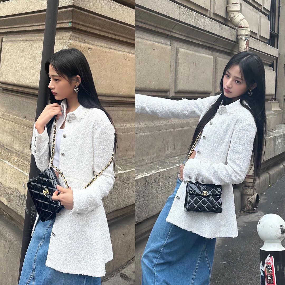 CONTENT - New Jeans Minji W Korea Photoshoot Denim Skirt