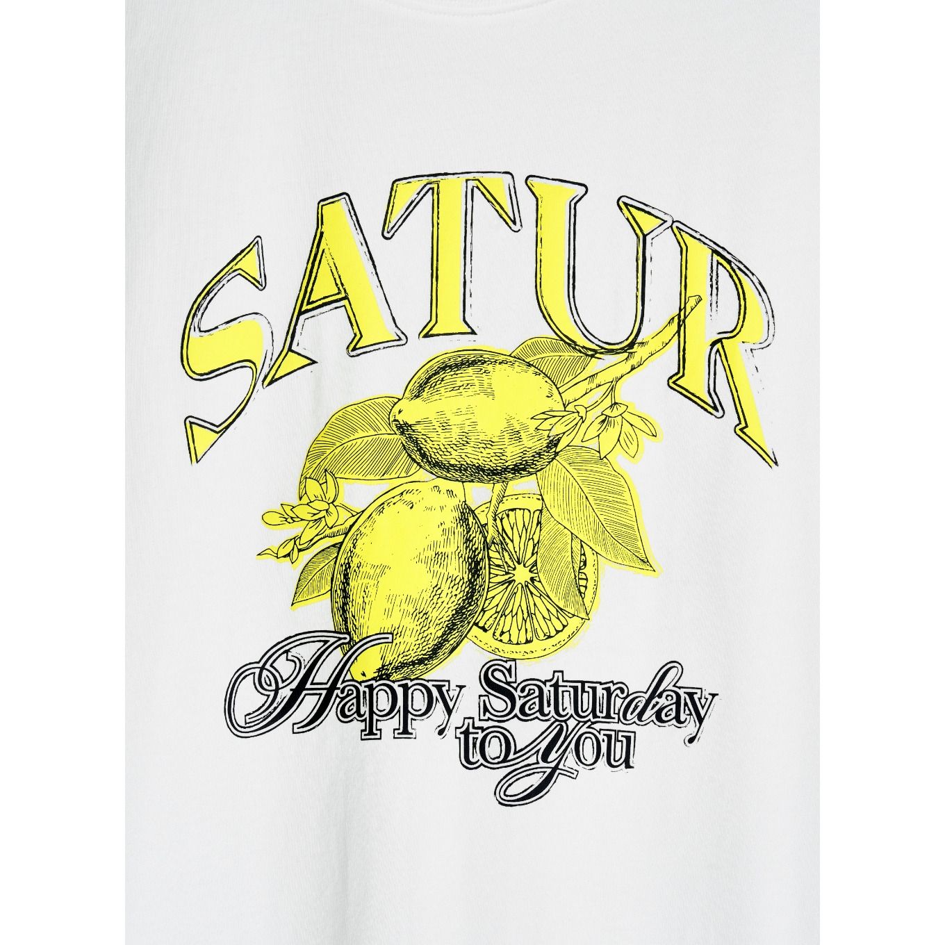 ★SATUR★ Citron Summer Graphic Short Sleeve T-Shirt Saturda 59ea2a18eeea28a230c9ea0d2aebda