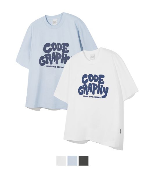 ★ codegraphy★ JELLY Logo Short Sleeve T-Shirt White CBEUU Codegraphy JELLY logo short sleeve t-shirt_3COLOR