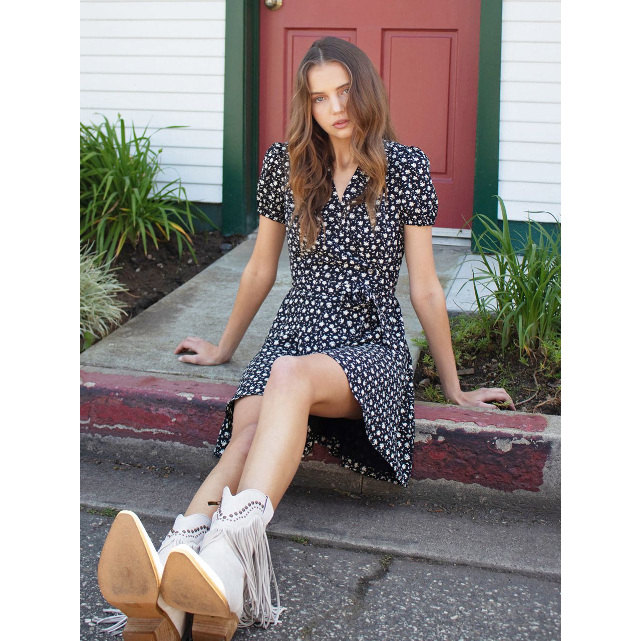 ROSIE Wrap Mini Dress(로지)_BLACK :: WALALAND(왈라랜드)