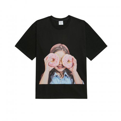 ADLV BABY FACE SHORT SLEEVE T-SHIRT BLACK DONUT 3