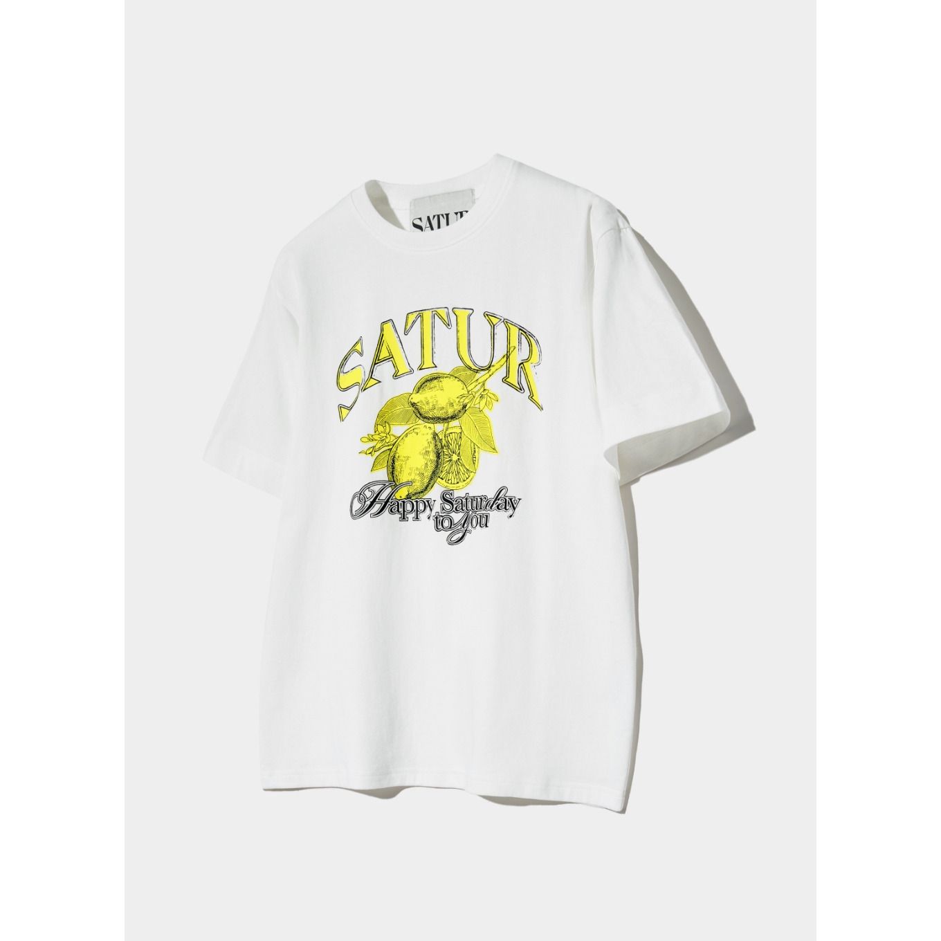 Citron summer graphic short-sleeved T-shirt set day white