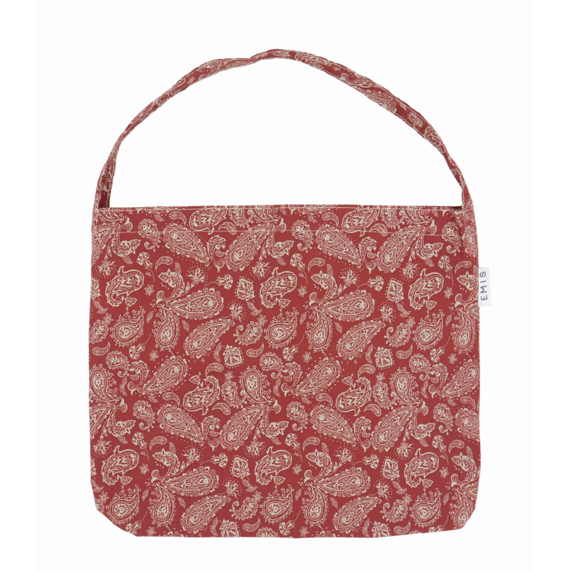 FLOWER CORDUROY ECO BAG-IVORY/RED :: WALALAND(왈라랜드)