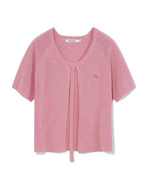 ★ codegraphy★ JELLY Logo Short Sleeve T-Shirt Light Pink Codegraphy JELLY logo short sleeve t-shirt_3COLOR