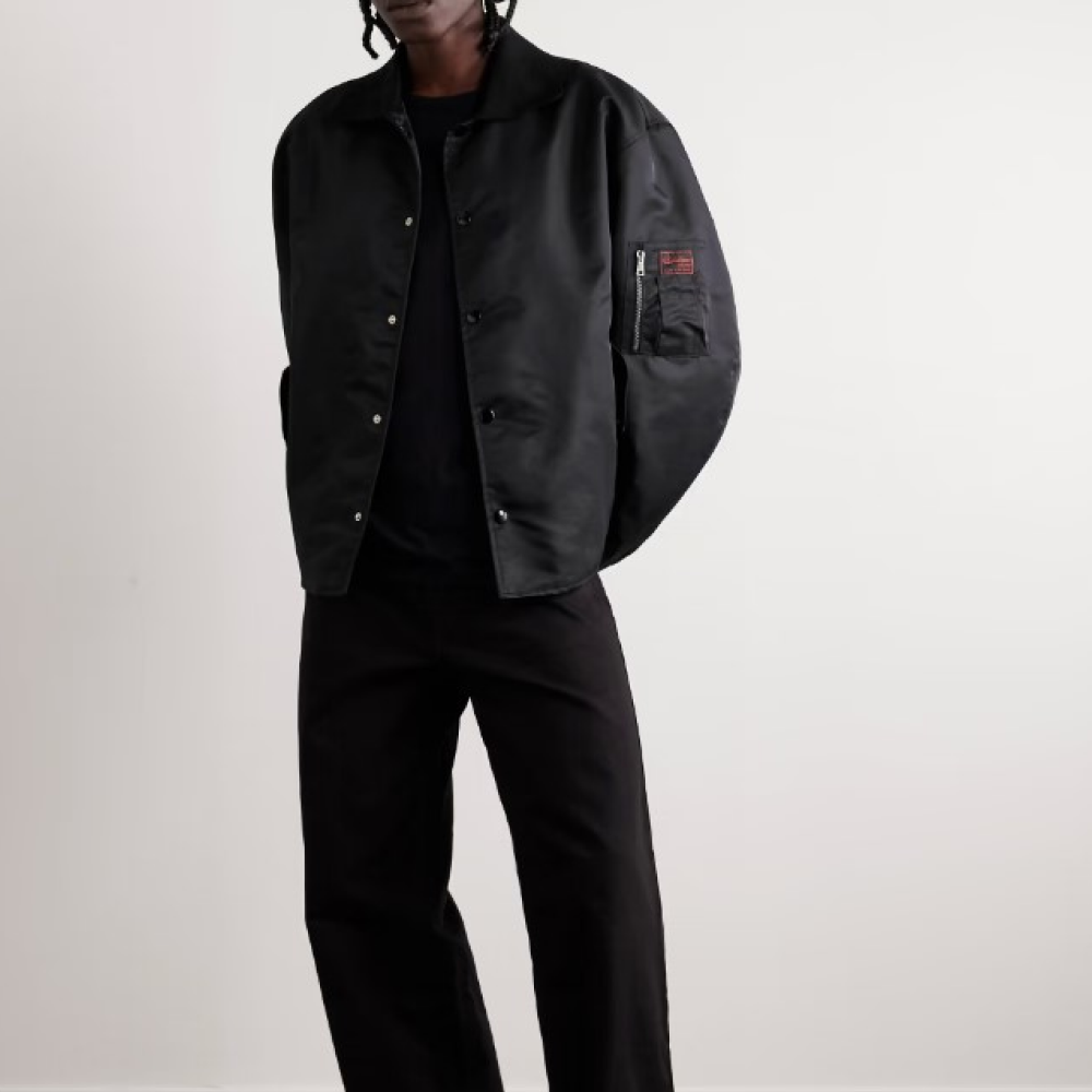 [WOOALONG]★24FW★韓国人気★Leather padding bomber jacket Designer fashion, Seoul-fully created | W Concept