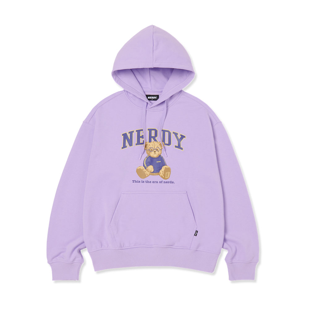 [ NERDY ]★23SS★CLEVER NEDDY SWEATSHIRT Clever Neddy Pullover Hoodie Light Purple :: WALALAND(왈라랜드)