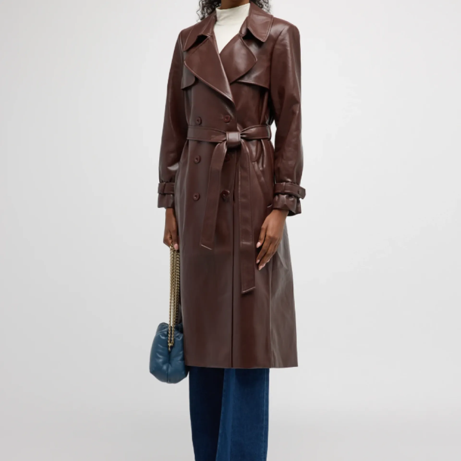 LAGUA GEM ラグア F/LEATHER OVER COAT LAGUA GEM Faux Mouton