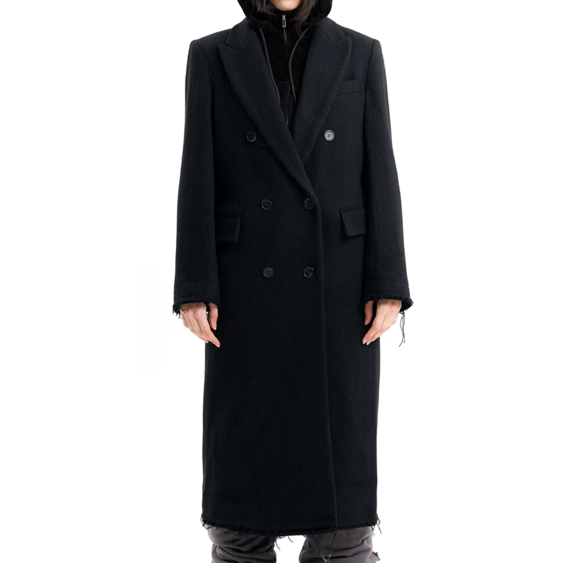 即日発送　新品　ohotoro Tangled Alpaca Coat 黒 tangled alpaca coat | OHOTORO