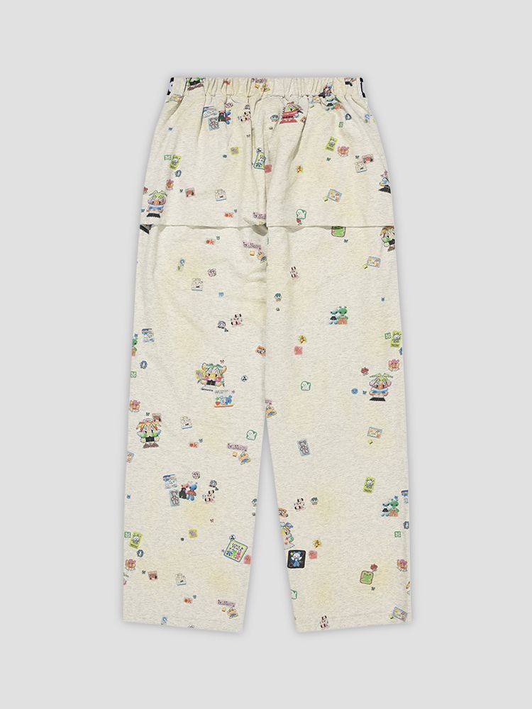 パンツ SANKUANZ Bleached Rabbit Graffiti Print SANKUANZ Bleached Rabbit Graffiti Print メンズ