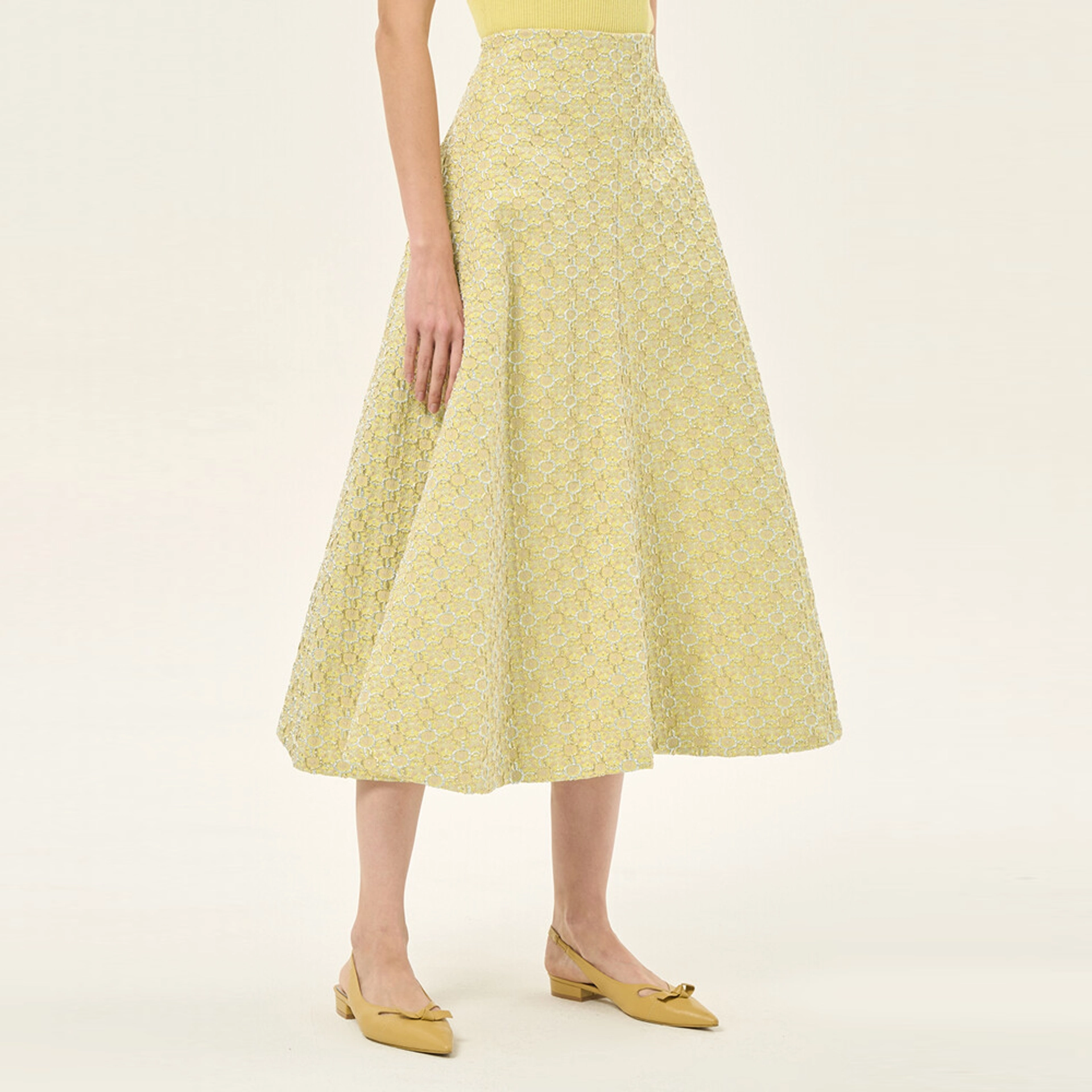 FACADE PATTERN ♥ Summer Wool Flare Skirt /追跡付 왈라랜드 :: WALALAND